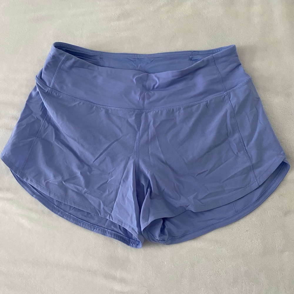 Lululemon size 6 Tall lavender running shorts